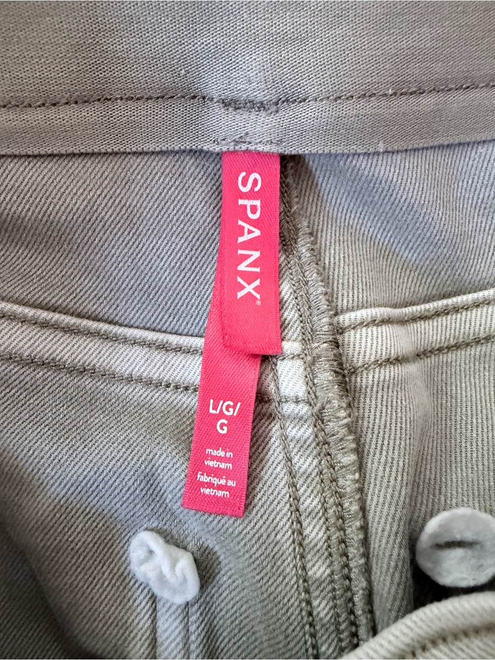 SPANX Stretch Twill Utility Pants Sage Green Pull On Pants Large
